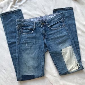 Gap 1969 Patchwork distressed Jeans in a size 27/4